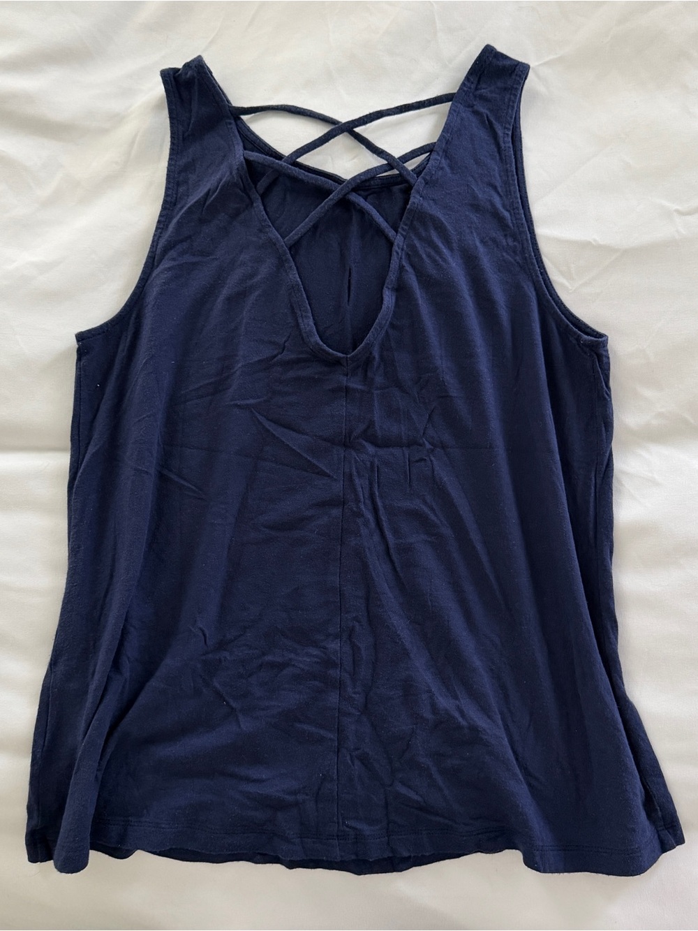 Lilly Pulitzer navy criss cross back tank top - Picture 2 of 3